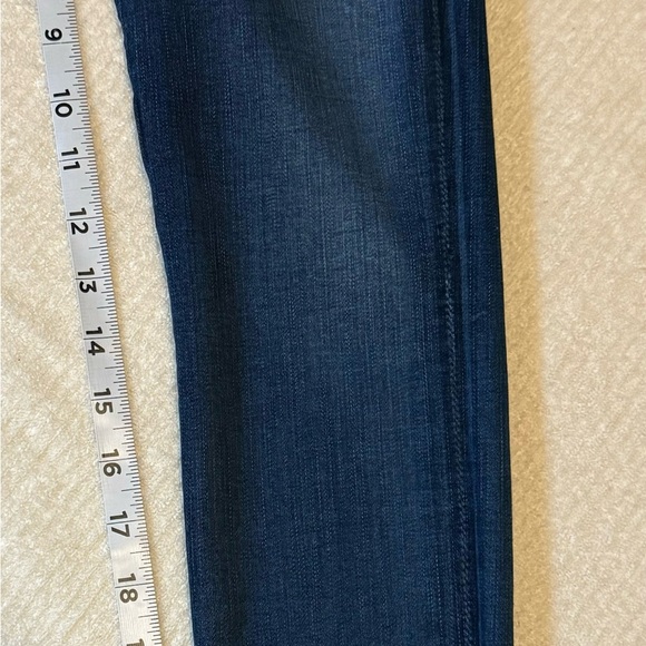 AGOLDE Sophie Skinny Crop Jeans In Claremont Raw Hem Blue Size 25 Made In USA - Picture 15 of 15